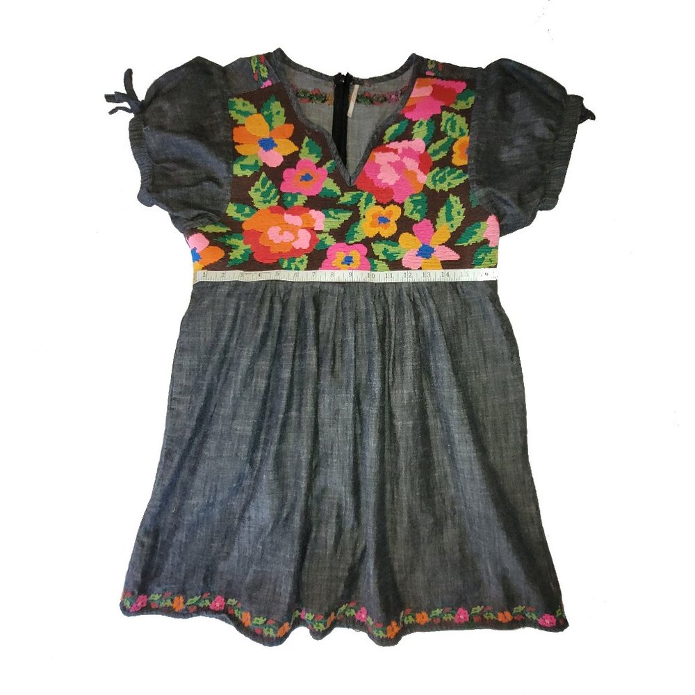 Free People Black Mini Dress with Floral Embroidery - Picture 8 of 9